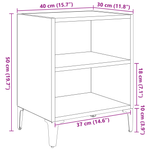 Casa si Gradina - Mobilier - Comode si corpuri - Noptiere - Noptiera Stejar negru 40x30x50 cm Lemn ingineresc - Infinity.ro