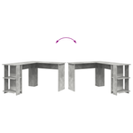 Casa si Gradina - Mobilier - Mese si birouri - Birouri - Birou Modern din Beton Gri in Colt Gri beton Placi aglomerate Medie - Infinity.ro
