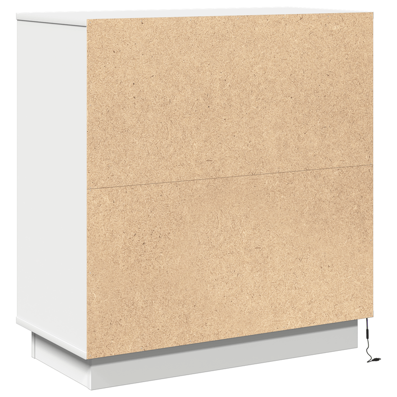 Casa si Gradina - Mobilier - Comode si corpuri - Noptiere - Noptiera cu LED, alb, 71x34,5x75 cm, lemn prelucrat - Infinity.ro