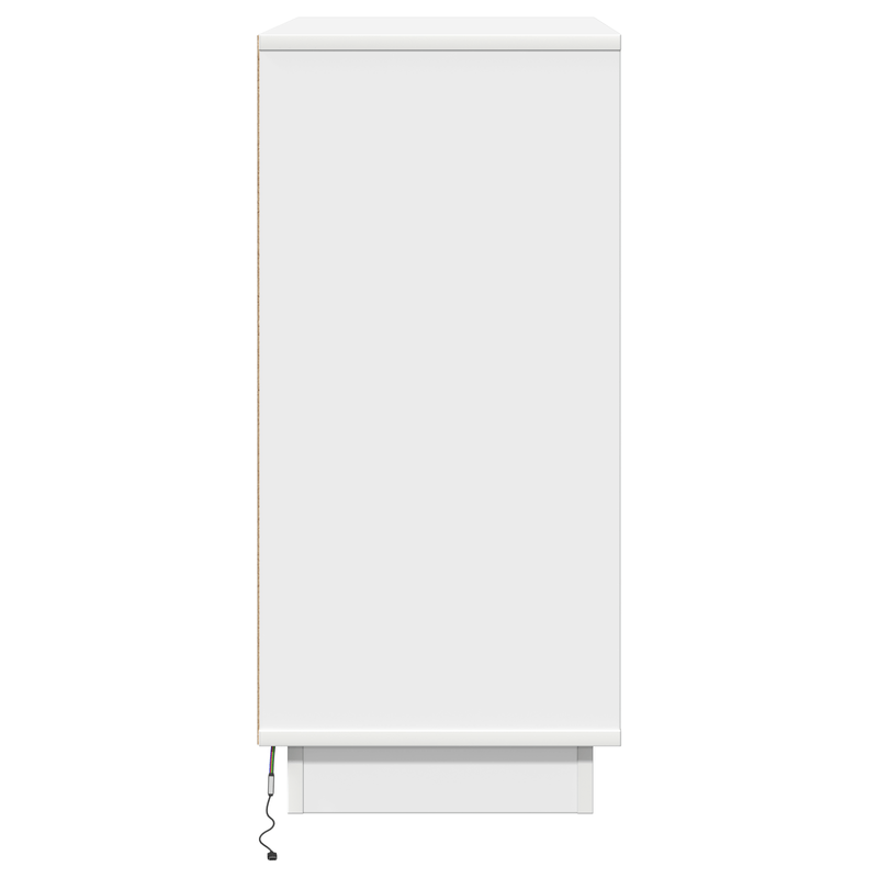 Casa si Gradina - Mobilier - Comode si corpuri - Noptiere - Noptiera cu LED, alb, 71x34,5x75 cm, lemn prelucrat - Infinity.ro