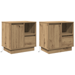 Casa si Gradina - Mobilier - Comode si corpuri - Noptiere - Noptiera cu LED 2 buc Artisan Stejar 50x34,5x50 cm - Infinity.ro