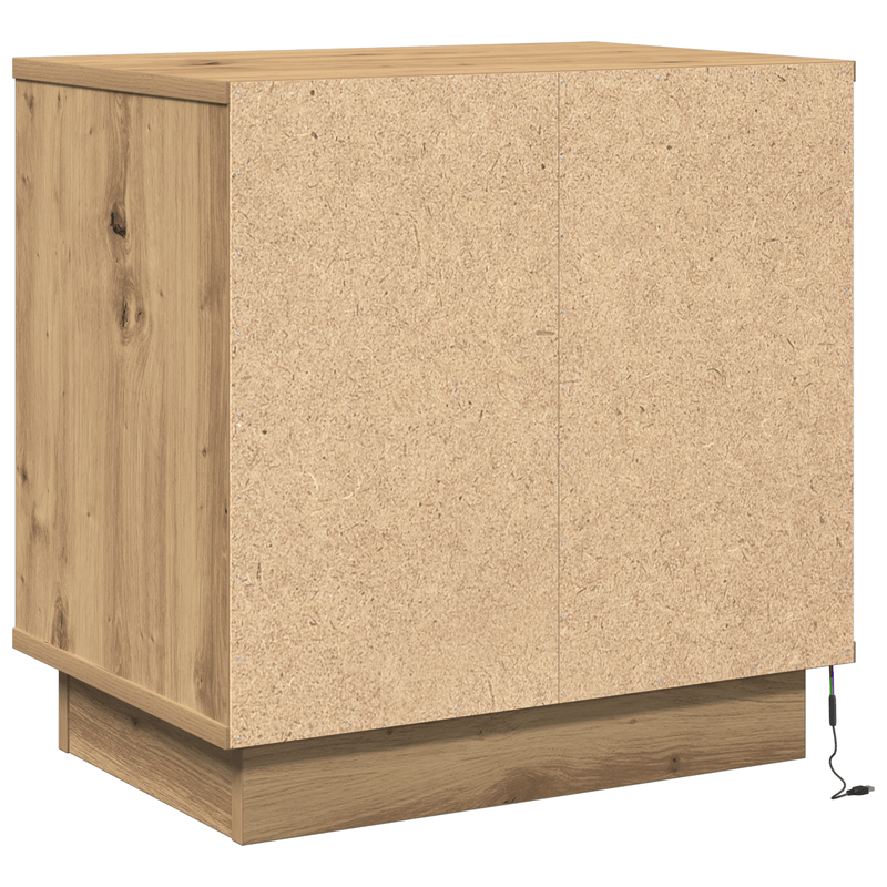 Casa si Gradina - Mobilier - Comode si corpuri - Noptiere - Noptiera cu LED 2 buc Artisan Stejar 50x34,5x50 cm - Infinity.ro
