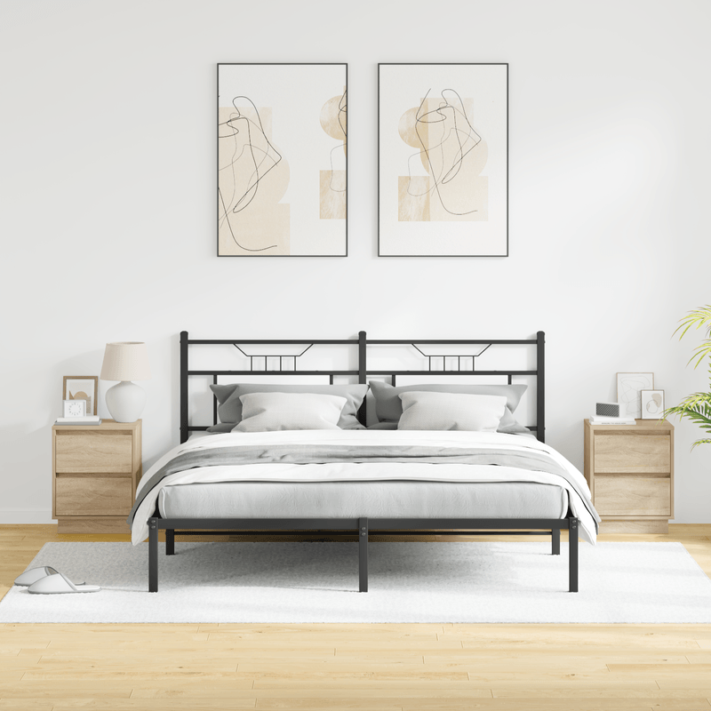 Casa si Gradina - Mobilier - Comode si corpuri - Noptiere - Noptierile cu LED 2 pcs Sonoma Oak 39x34.5x50 cm - Infinity.ro