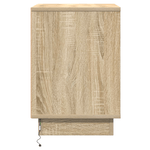 Casa si Gradina - Mobilier - Comode si corpuri - Noptiere - Noptierile cu LED 2 pcs Sonoma Oak 39x34.5x50 cm - Infinity.ro