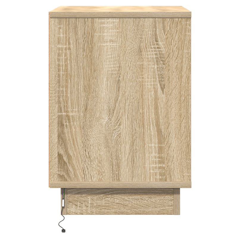 Casa si Gradina - Mobilier - Comode si corpuri - Noptiere - Noptierile cu LED 2 pcs Sonoma Oak 39x34.5x50 cm - Infinity.ro