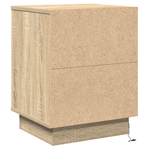 Casa si Gradina - Mobilier - Comode si corpuri - Noptiere - Noptierile cu LED 2 pcs Sonoma Oak 39x34.5x50 cm - Infinity.ro