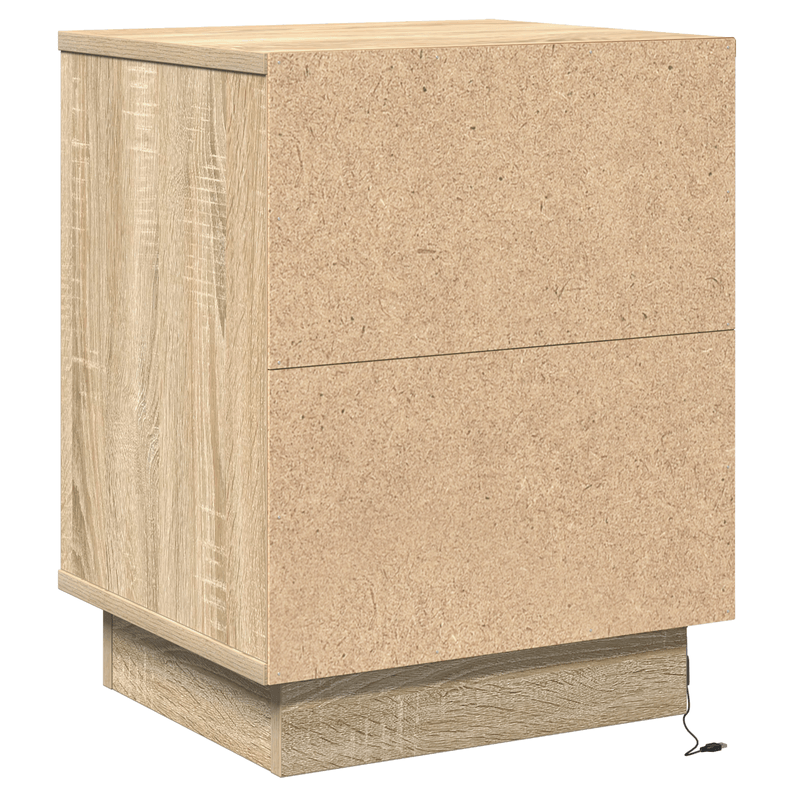 Casa si Gradina - Mobilier - Comode si corpuri - Noptiere - Noptierile cu LED 2 pcs Sonoma Oak 39x34.5x50 cm - Infinity.ro