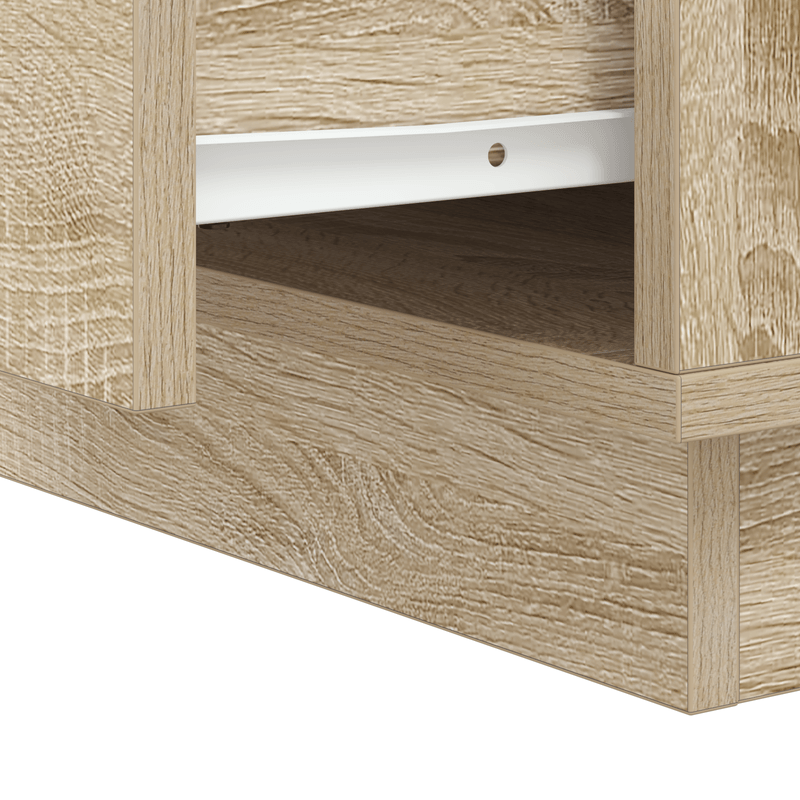 Casa si Gradina - Mobilier - Comode si corpuri - Noptiere - Noptierile cu LED 2 pcs Sonoma Oak 39x34.5x50 cm - Infinity.ro