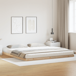 Casa si Gradina - Mobilier - Paturi si accesorii - Paturi - Cadru de pat de podea, alb, 180x210 cm, lemn masiv de pin - Infinity.ro