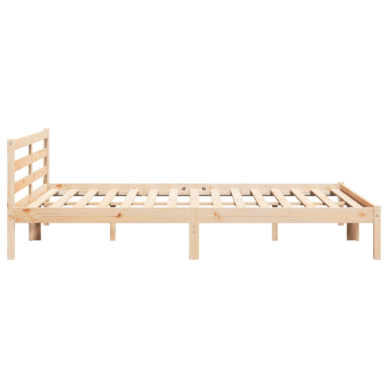 Casa si Gradina - Mobilier - Paturi si accesorii - Paturi - Cadru de pat cu tablie, 200x220 cm, lemn masiv de pin - Infinity.ro