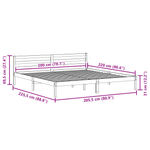 Casa si Gradina - Mobilier - Paturi si accesorii - Paturi - Cadru de pat cu tablie, 200x220 cm, lemn masiv de pin - Infinity.ro