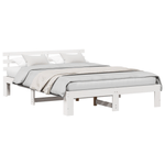 Casa si Gradina - Mobilier - Paturi si accesorii - Paturi - Cadru de Pat din Lemn Alb Lemn 160 x 200 cm Durabil - Infinity.ro