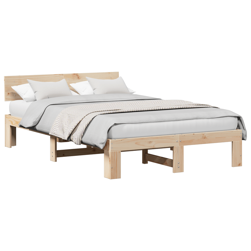 Casa si Gradina - Mobilier - Paturi si accesorii - Paturi - Cadru de pat 120x190 cm din lemn masiv de pin - Infinity.ro