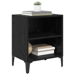 Casa si Gradina - Mobilier - Comode si corpuri - Noptiere - Noptiere 2 piese Stejar Negru 40x30x50 cm Lemn Ingineresc - Infinity.ro