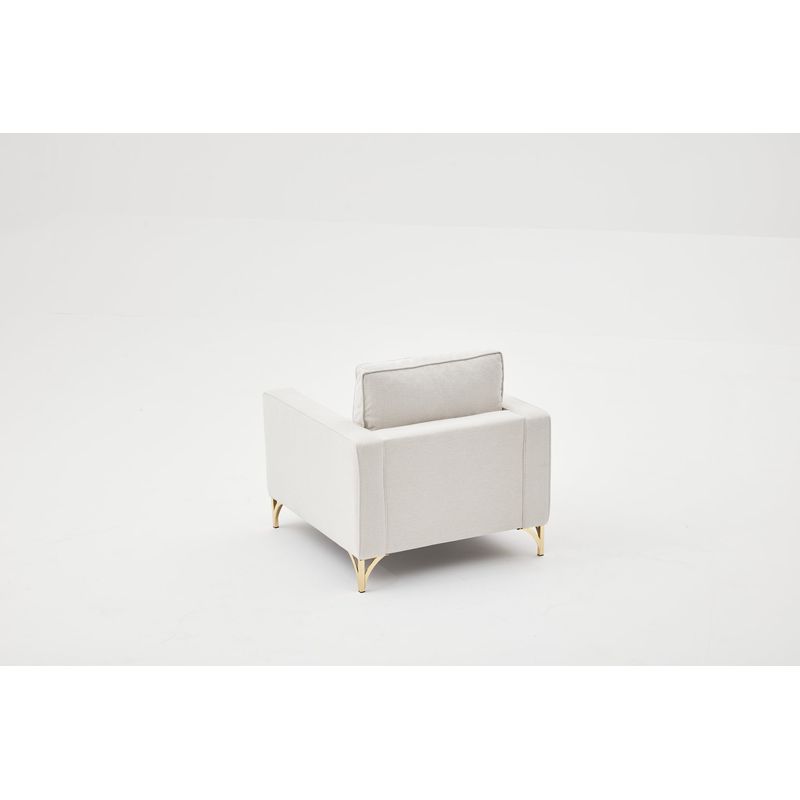 Casa si Gradina - Mobilier - Scaune si fotolii - Fotolii - Fotoliu, Atelier Del Sofa, lemn fag, crem auriu, 90x83x91 cm - Infinity.ro