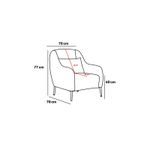 Casa si Gradina - Mobilier - Scaune si fotolii - Fotolii - Fotoliu, Hanah Home, lemn de fag, crem auriu, 77x77x70 cm - Infinity.ro