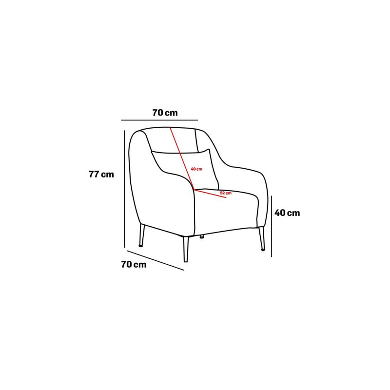 Casa si Gradina - Mobilier - Scaune si fotolii - Fotolii - Fotoliu, Hanah Home, lemn de fag, crem auriu, 77x77x70 cm - Infinity.ro