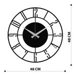 Casa si Gradina - Decoratiuni - Ceasuri - Ceas de perete decorativ, Wallxpert, metal, negru, 48x48 cm, 279ENZ1411 - Infinity.ro