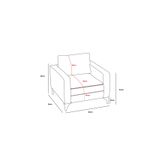Casa si Gradina - Mobilier - Scaune si fotolii - Fotolii - Fotoliu, Atelier Del Sofa, lemn fag, crem auriu, 90x83x91 cm - Infinity.ro