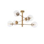 Casa si Gradina - Corpuri si surse de iluminat - Lustre si pendule - Candelabru, Opviq, metal, auriu, 75x75x40 cm, 942FLG2510 - Infinity.ro