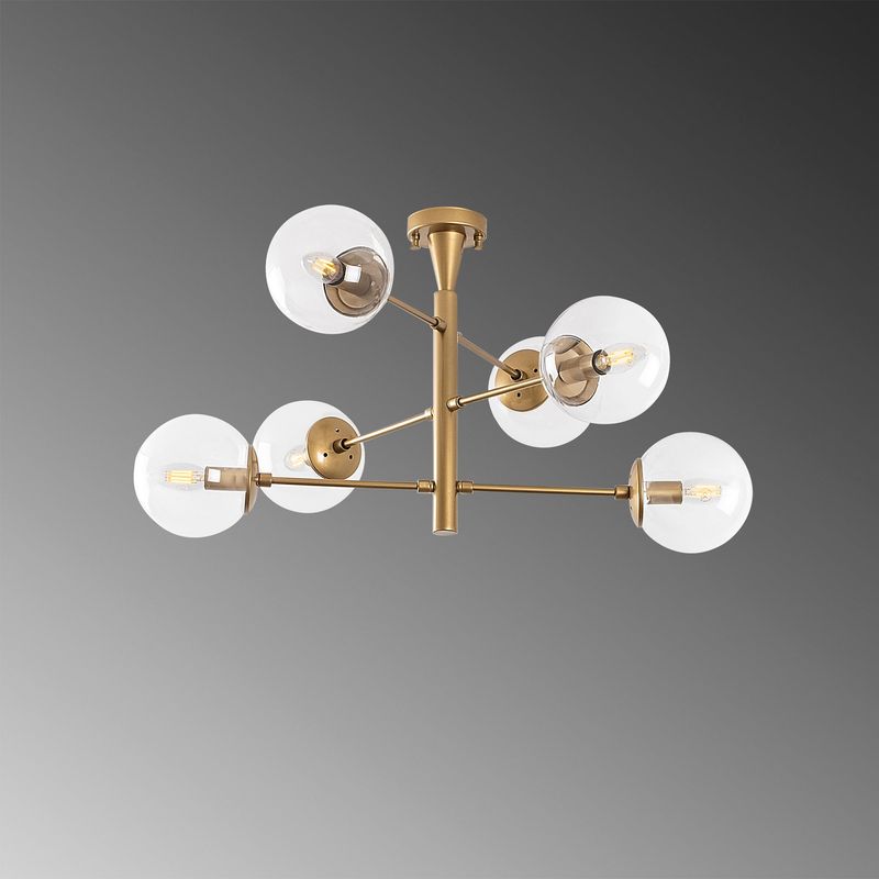 Casa si Gradina - Corpuri si surse de iluminat - Lustre si pendule - Candelabru, Opviq, metal, auriu, 75x75x40 cm, 942FLG2510 - Infinity.ro