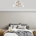 Casa si Gradina - Corpuri si surse de iluminat - Lustre si pendule - Candelabru, Opviq, metal, auriu, 75x75x40 cm, 942FLG2510 - Infinity.ro