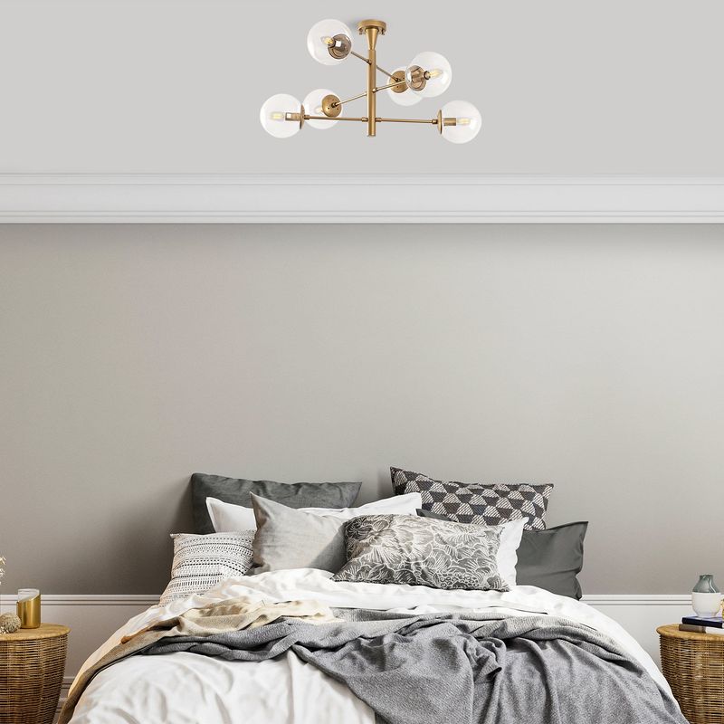 Casa si Gradina - Corpuri si surse de iluminat - Lustre si pendule - Candelabru, Opviq, metal, auriu, 75x75x40 cm, 942FLG2510 - Infinity.ro