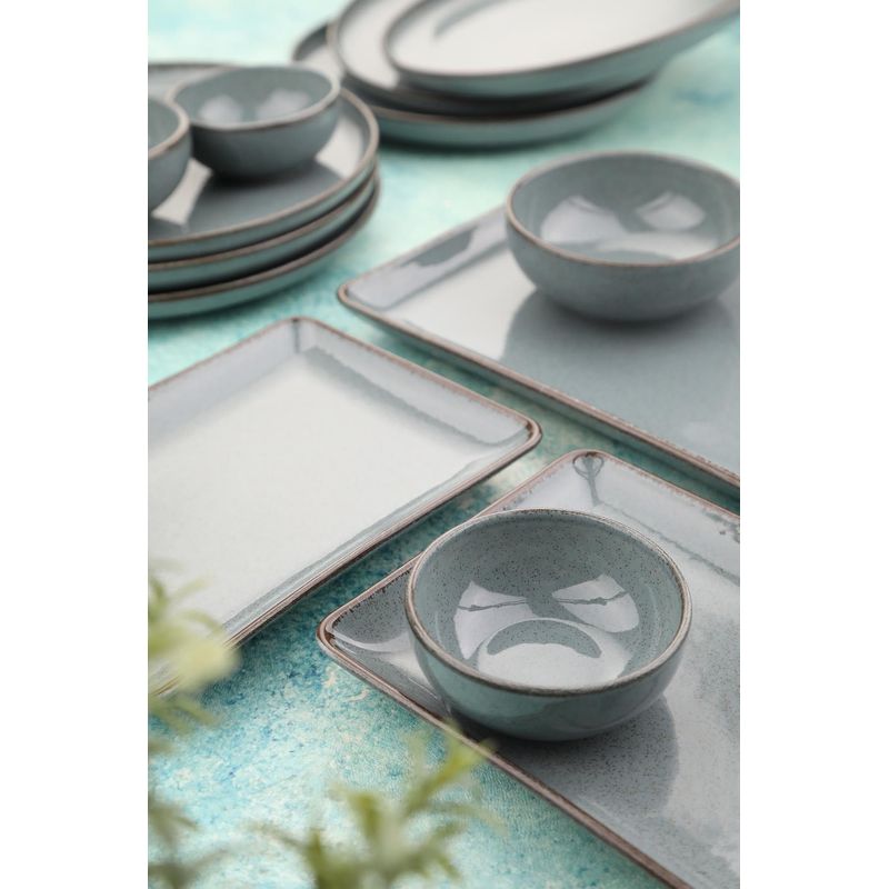 Casa si Gradina - Bucatarie si vesela - Vesela si tacamuri - Servicii de masa - Set mic dejun, Hermia, portelan, antracit, 14 piese - Infinity.ro