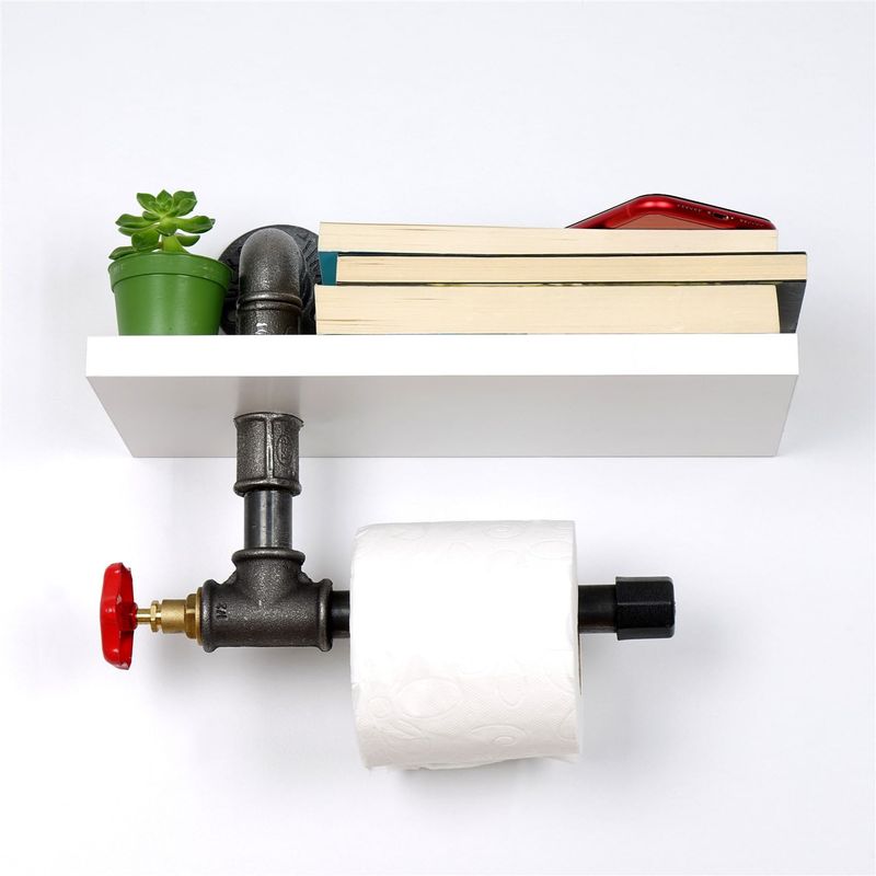 Casa si Gradina - Sanitare - Suporturi si accesorii baie - Suporturi baie - Suport hartie igienica, Hanah Home, mdf, alb, 30x14x22 cm - Infinity.ro