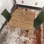 Casa si Gradina - Mobilier - Mese si birouri - Mese bucatarie si dining - Masa dining, Hanah Home, PAL melaminat, stejar, 90x90x78 cm - Infinity.ro