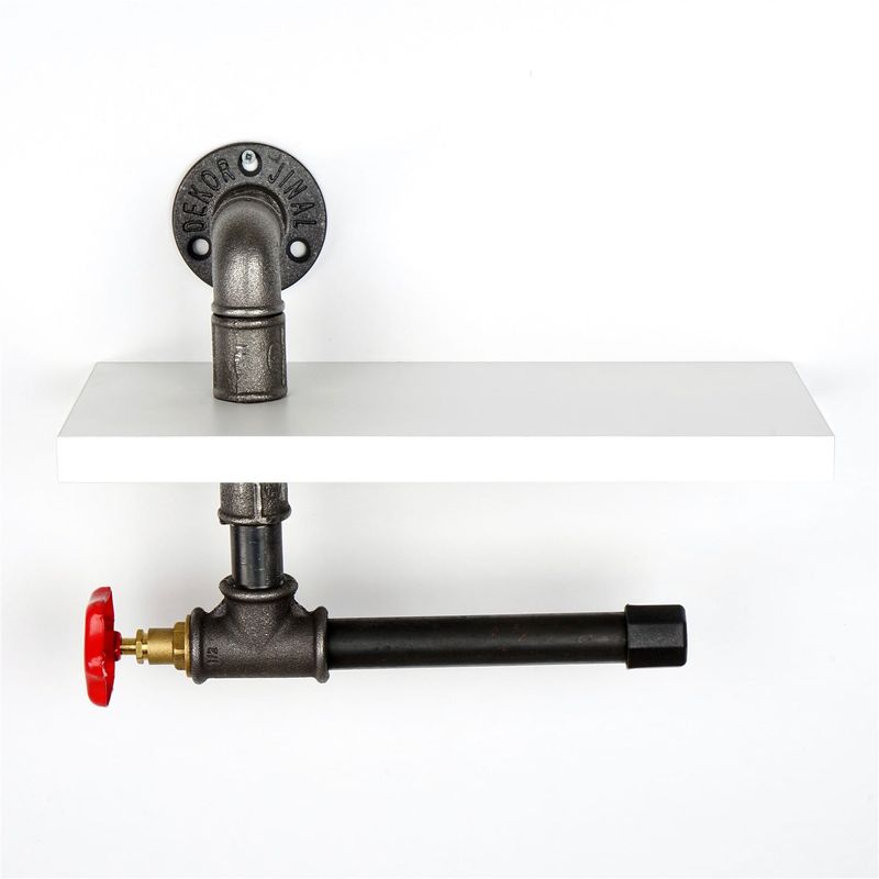 Casa si Gradina - Sanitare - Suporturi si accesorii baie - Suporturi baie - Suport hartie igienica, Hanah Home, mdf, alb, 30x14x22 cm - Infinity.ro