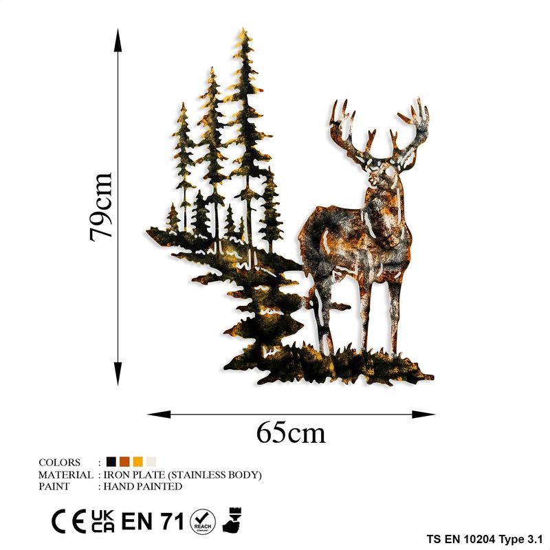 Casa si Gradina - Decoratiuni - Decoratiuni perete - Accesoriu decorativ de perete, Wallxpert, metal, multicolor, 65x79 cm, 930DYU1217 - Infinity.ro