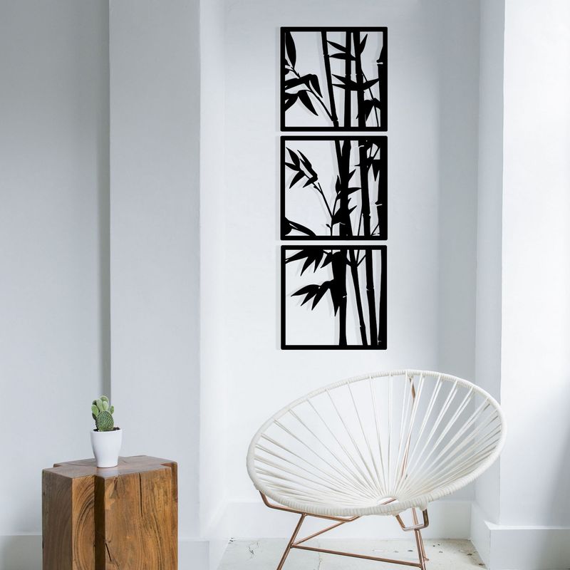 Casa si Gradina - Decoratiuni - Decoratiuni perete - Accesoriu decorativ de perete, Wallxpert, metal, negru, 36x110 cm - Infinity.ro