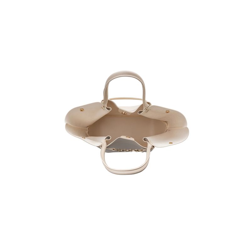 Fashion, accesorii si bijuterii - Femei - Accesorii femei - Genti si rucsacuri femei - Geanta tote, Lucky Bees, piele polivinilica, crem, 28x10x17 cm - Infinity.ro