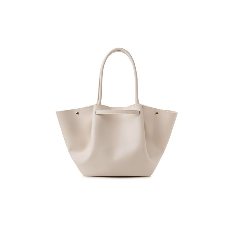 Fashion, accesorii si bijuterii - Femei - Accesorii femei - Genti si rucsacuri femei - Geanta tote, Lucky Bees, piele polivinilica, crem, 28x10x17 cm - Infinity.ro