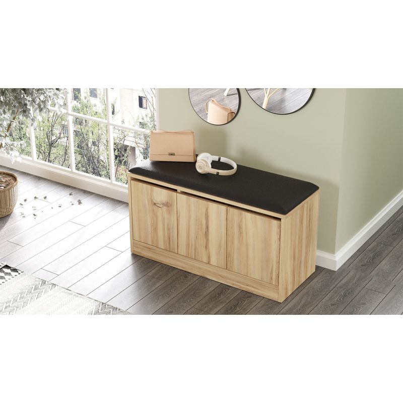Casa si Gradina - Mobilier - Dulapuri si sifoniere - Dulapuri pantofi - Dulap pantofi, Hanah Home, pal melaminat, stejar, 89.6x45.8x35.5 cm - Infinity.ro
