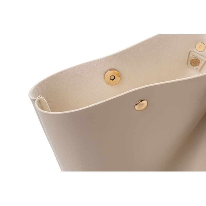 Fashion, accesorii si bijuterii - Femei - Accesorii femei - Genti si rucsacuri femei - Geanta tote, Lucky Bees, piele polivinilica, crem, 28x10x17 cm - Infinity.ro