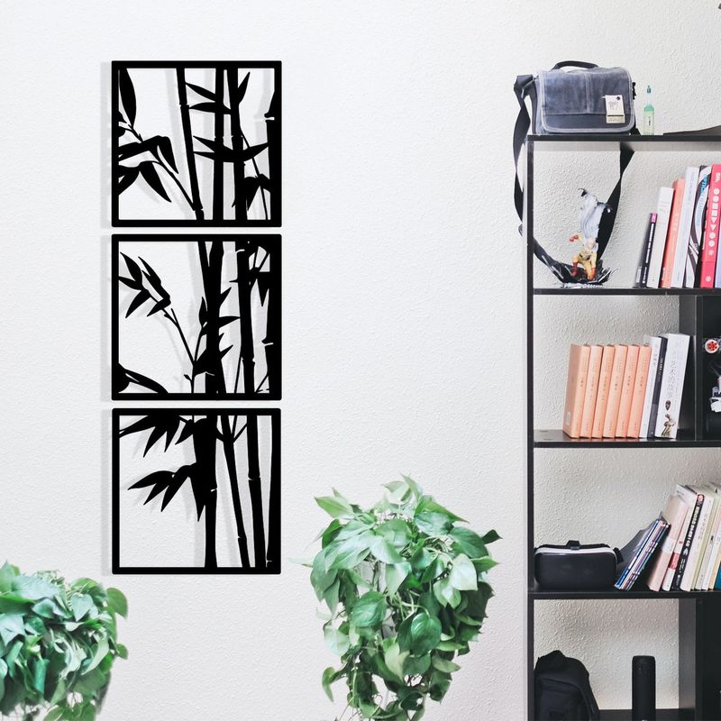 Casa si Gradina - Decoratiuni - Decoratiuni perete - Accesoriu decorativ de perete, Wallxpert, metal, negru, 36x110 cm - Infinity.ro