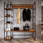 Casa si Gradina - Mobilier - Organizare si depozitare - Cuiere - Cuier, Hanah Home, pal melaminat, nuc, 145x35x175 cm - Infinity.ro