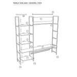 Casa si Gradina - Mobilier - Organizare si depozitare - Cuiere - Cuier, Hanah Home, pal melaminat, nuc, 145x35x175 cm - Infinity.ro