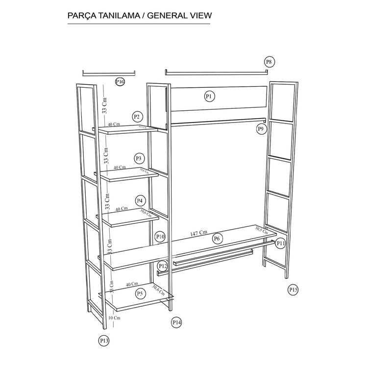 Casa si Gradina - Mobilier - Organizare si depozitare - Cuiere - Cuier, Hanah Home, pal melaminat, nuc, 145x35x175 cm - Infinity.ro
