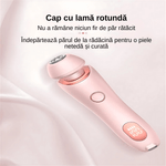 Ingrijire personala si Cosmetice - Aparate & accesorii ingrijire personala - Aparate de ras si tuns - Aparate de ras electrice - Aparat de ras electric 2 in 1 pentru femei, rezistent la apa IPX7, ecran LCD, capacitate baterie 800mAh, Roz - Infinity.ro