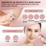 Ingrijire personala si Cosmetice - Aparate & accesorii ingrijire personala - Aparate de ras si tuns - Aparate de ras electrice - Aparat de ras electric 2 in 1 pentru femei, rezistent la apa IPX7, ecran LCD, capacitate baterie 800mAh, Roz - Infinity.ro