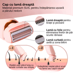 Ingrijire personala si Cosmetice - Aparate & accesorii ingrijire personala - Aparate de ras si tuns - Aparate de ras electrice - Aparat de ras electric 2 in 1 pentru femei, rezistent la apa IPX7, ecran LCD, capacitate baterie 800mAh, Roz - Infinity.ro