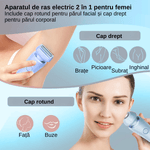 Ingrijire personala si Cosmetice - Aparate & accesorii ingrijire personala - Aparate de ras si tuns - Aparate de ras electrice - Aparat de ras electric 2 in 1, 2 capete interschimbabile, rezistent la apa IPX7, capacitate baterie 800mAh - Infinity.ro