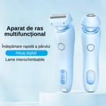 Ingrijire personala si Cosmetice - Aparate & accesorii ingrijire personala - Aparate de ras si tuns - Aparate de ras electrice - Aparat de ras electric 2 in 1, 2 capete interschimbabile, rezistent la apa IPX7, capacitate baterie 800mAh - Infinity.ro