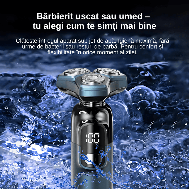 Ingrijire personala si Cosmetice - Aparate & accesorii ingrijire personala - Aparate de ras si tuns - Aparate de ras electrice - Aparat de ras profesional, multifunctional 4 in 1, lame duble, capete flotante, incarcare rapida, 800 mAh, 8W - Infinity.ro