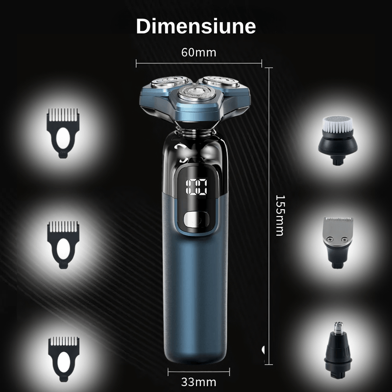 Ingrijire personala si Cosmetice - Aparate & accesorii ingrijire personala - Aparate de ras si tuns - Aparate de ras electrice - Aparat de ras profesional, multifunctional 4 in 1, lame duble, capete flotante, incarcare rapida, 800 mAh, 8W - Infinity.ro