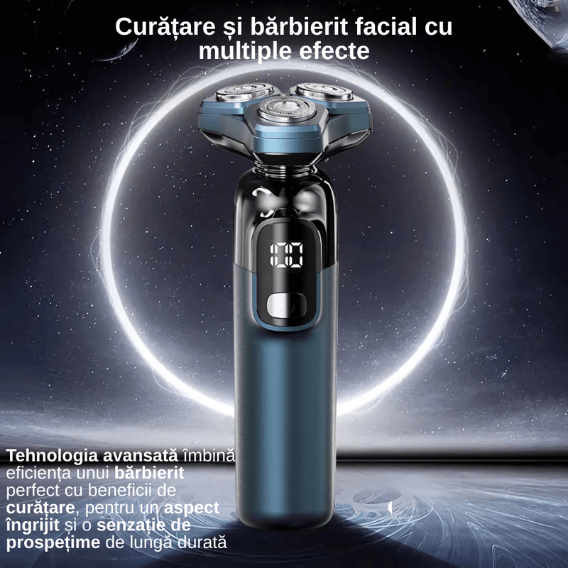 Ingrijire personala si Cosmetice - Aparate & accesorii ingrijire personala - Aparate de ras si tuns - Aparate de ras electrice - Aparat de ras profesional, multifunctional 4 in 1, lame duble, capete flotante, incarcare rapida, 800 mAh, 8W - Infinity.ro