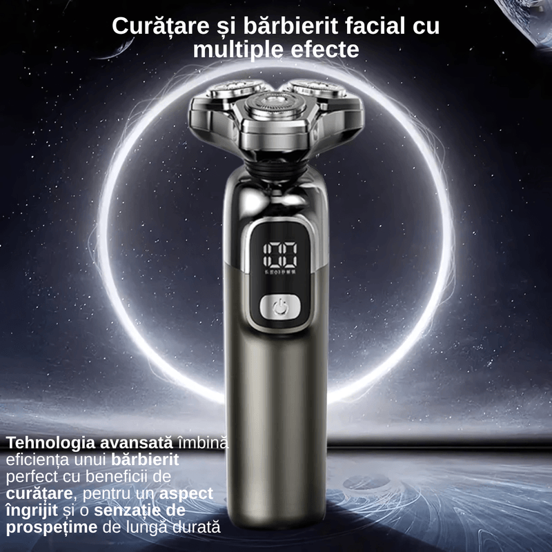 Ingrijire personala si Cosmetice - Aparate & accesorii ingrijire personala - Aparate de ras si tuns - Aparate de ras electrice - Aparat de ras profesional, multifunctional 4 in 1, lame duble, capete flotante, 800 mAh, 8W, rezistent la apa - Infinity.ro